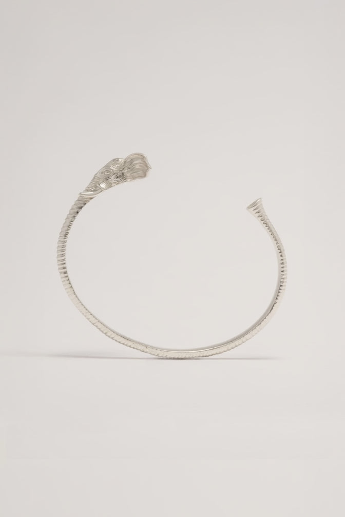Sterling Silver Small Elephant Bangle