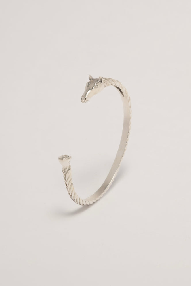 Sterling Silver Small Horse Bangle