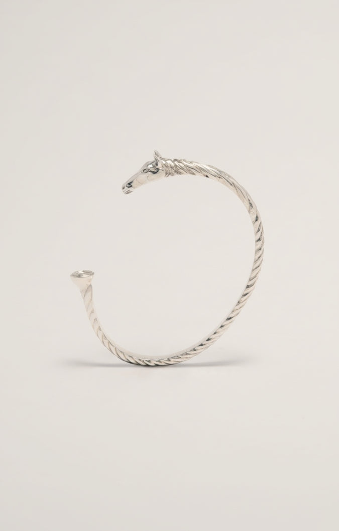 Sterling Silver Small Horse Bangle