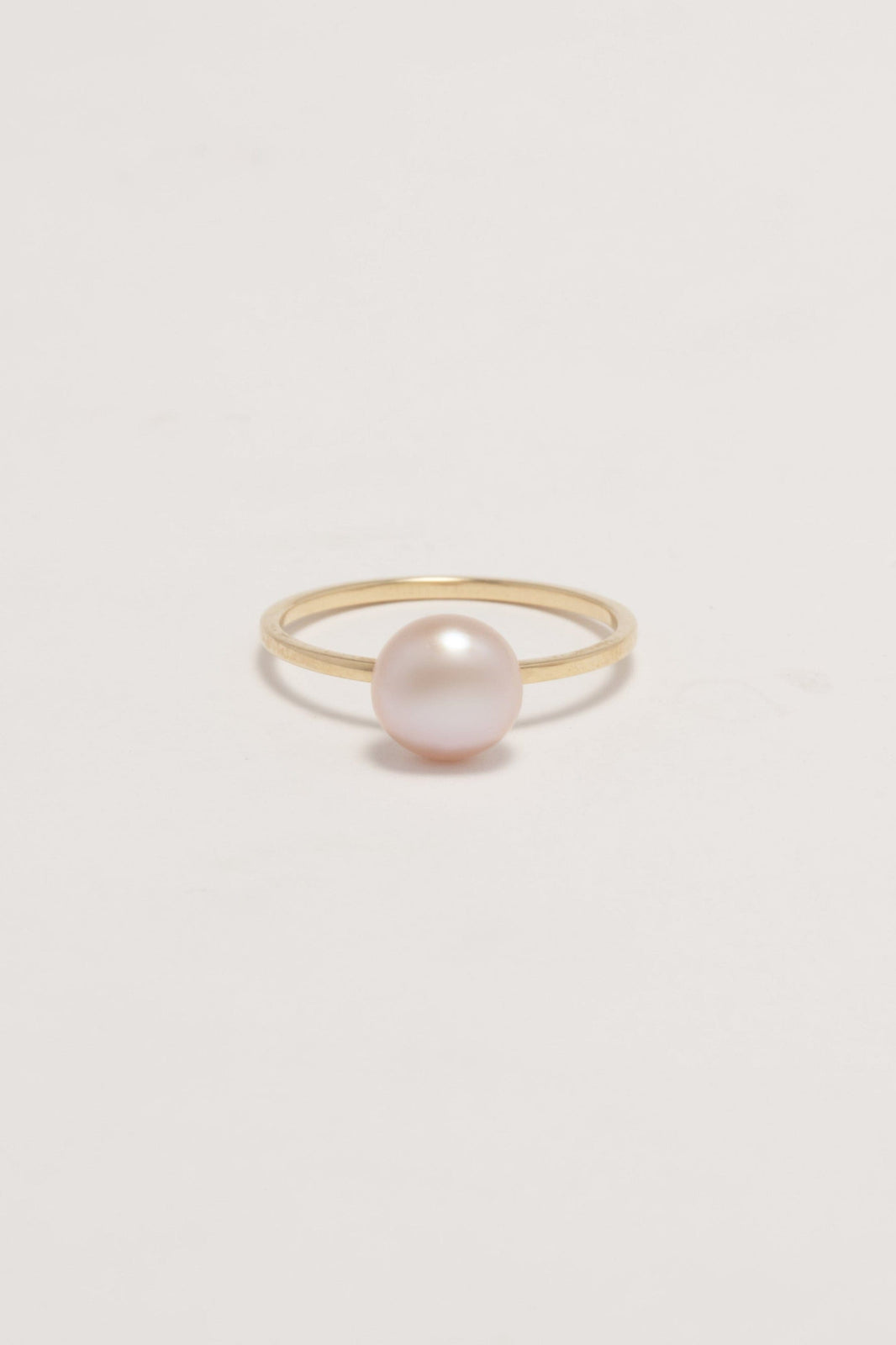 9kt Gold Pink City Single Pearl Ring