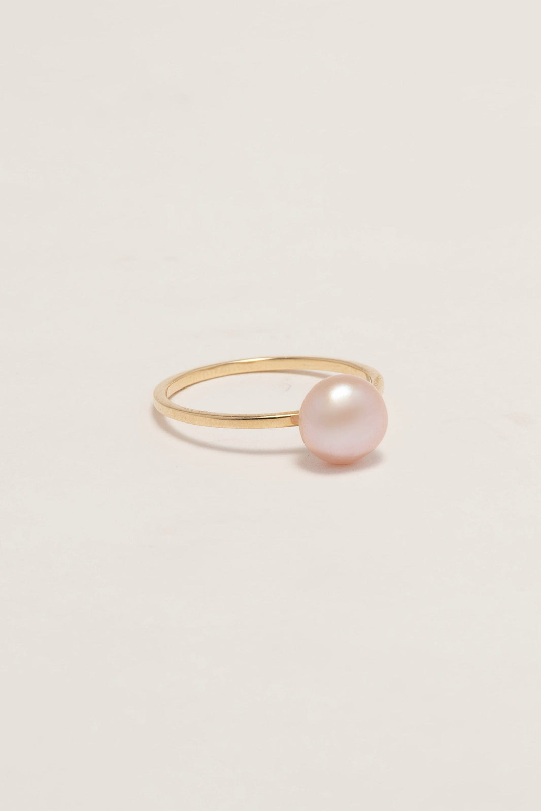 9kt Gold Pink City Single Pearl Ring