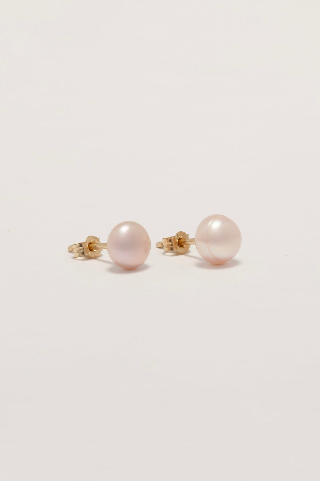 9kt Gold Pink City Single Pearl Studs