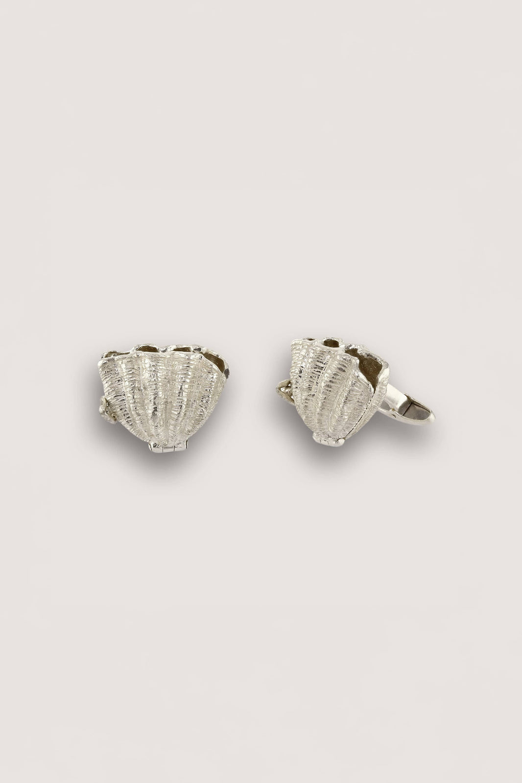 Sterling Silver Clam Cufflinks