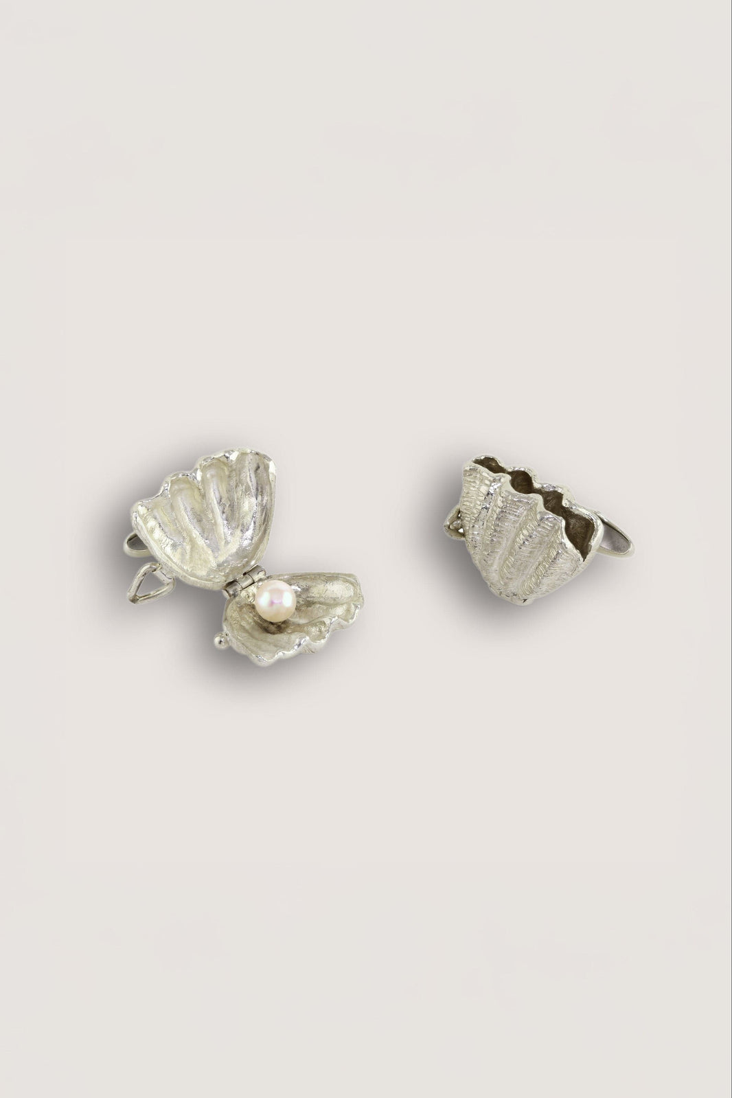 Sterling Silver Clam Cufflinks