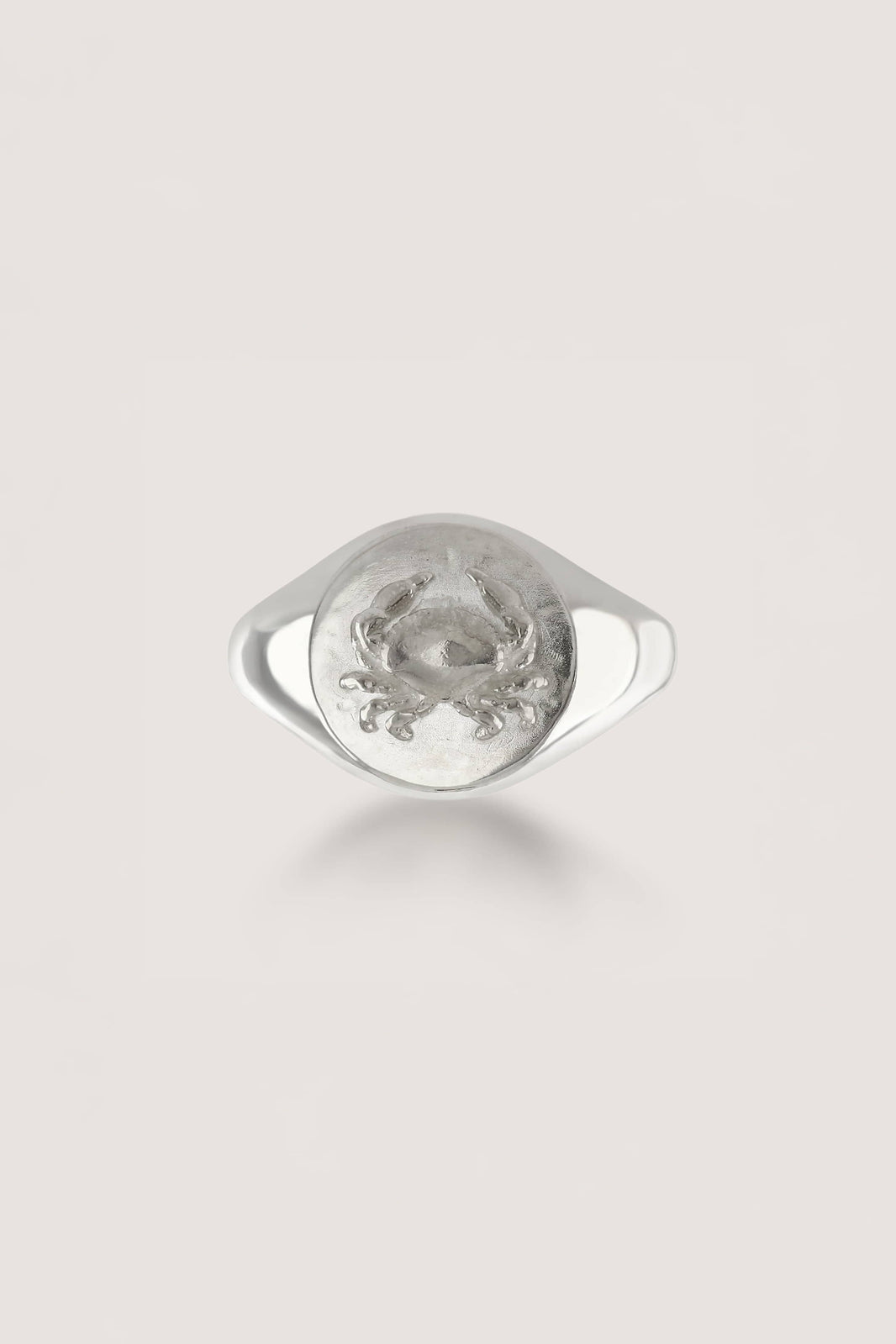 Sterling Silver Crab Signet Ring