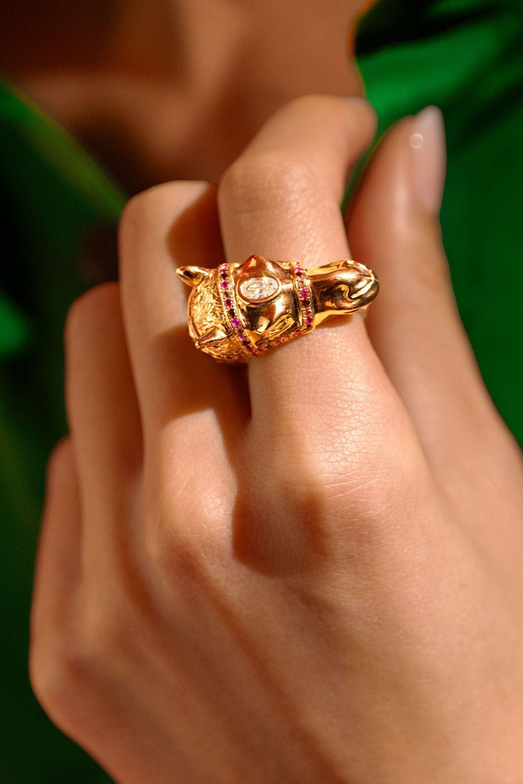 9kt Gold Festive Camel Ring