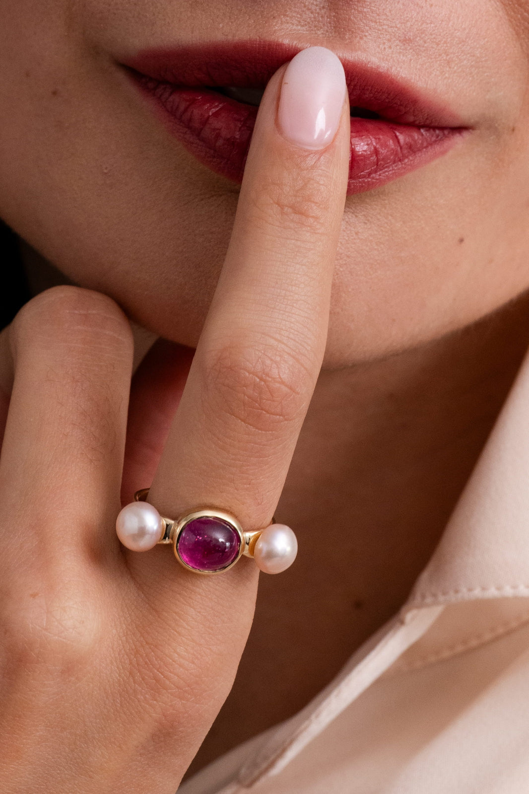 9kt Gold Pink City Ruby Ring